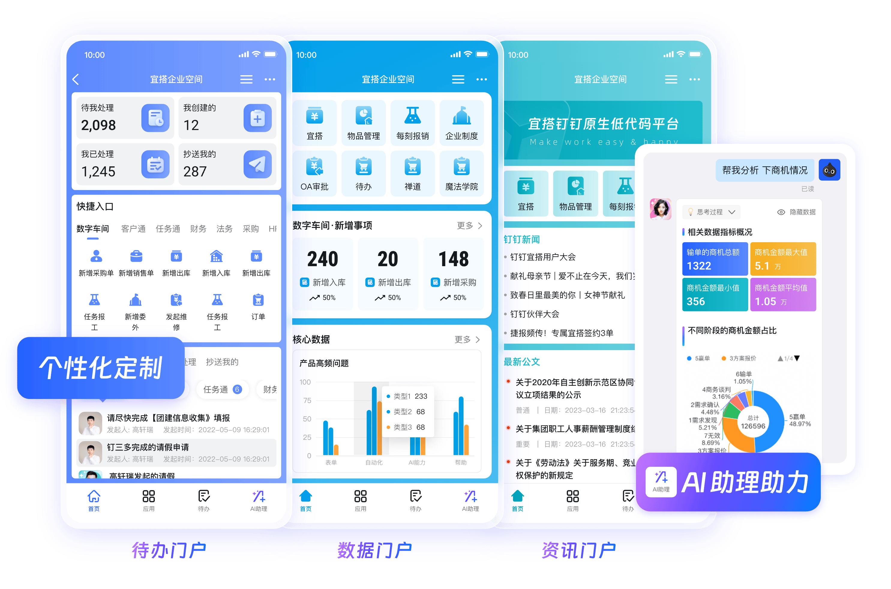 钉钉订单协同产品界面